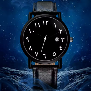 Ruqy™- Arabic Casual  Watch Black